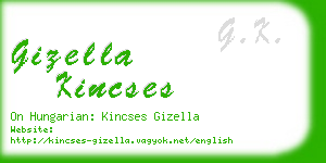 gizella kincses business card